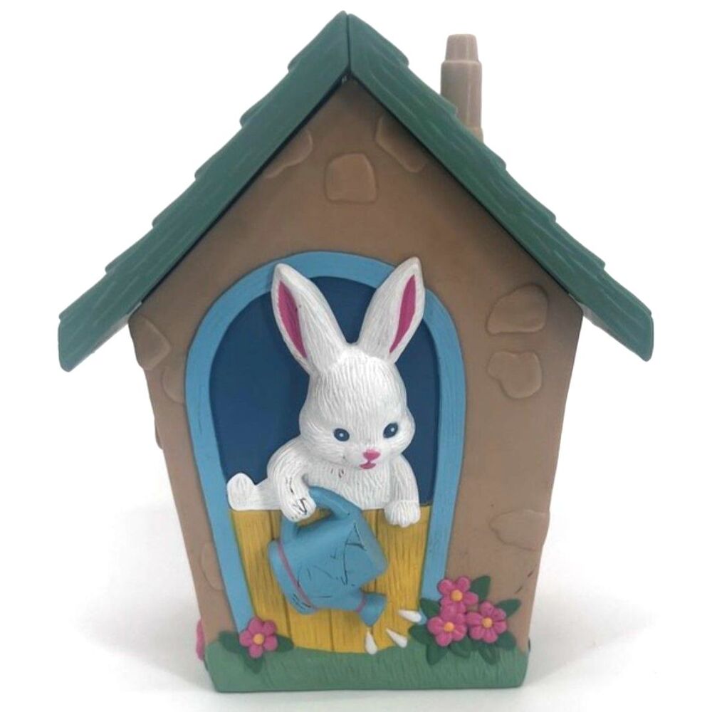 VTG Hallmark Jelly Bean Candy Dispenser Bunny Rabbit House Easter Decor Novelty